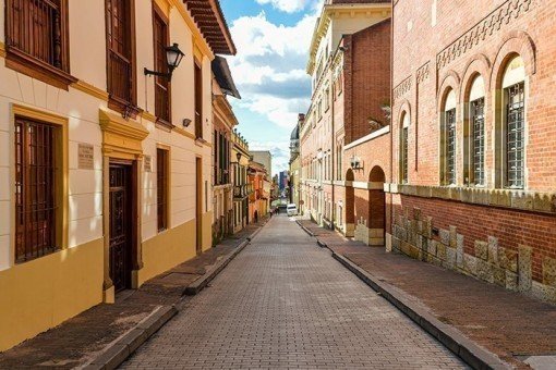De oude wijk La Candelaria in Bogotá