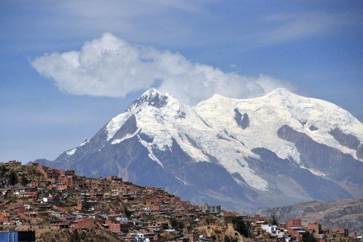 Uitzicht op La Paz en de bergen
