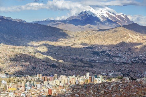 La Paz van boven gezien
