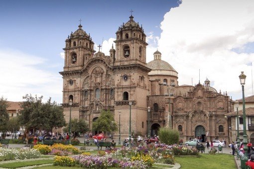 Kathedraal Santo Domingo bij Plaza de Armas in Cusco