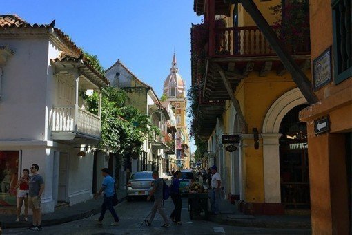 De gezellige straten van Cartagena