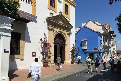 Kleurrijke historische wijk van Cartagena