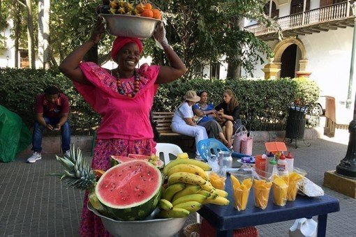 Fruitverkoper in Cartagena